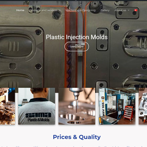 Sama Plast Mold services WordPress website